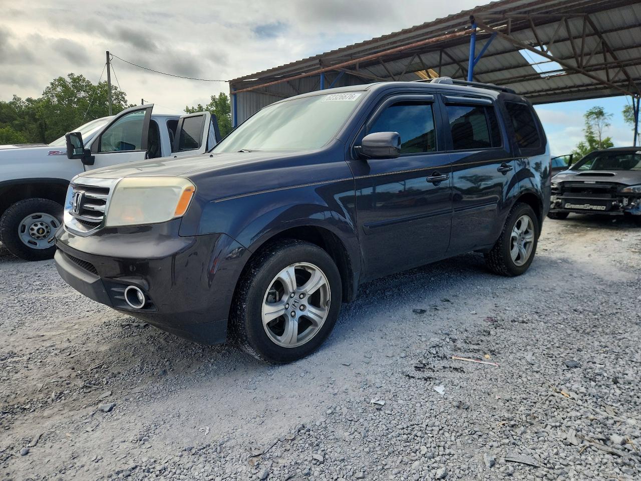 2013 Honda Pilot EX, VIN 5FNYF3H40DB032741 — Мелкие вмятины и царапины