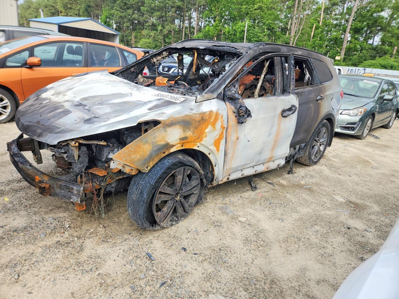 2014 Hyundai Santa Fe Limited, VIN KM8SR4HF7EU066085 — Burn