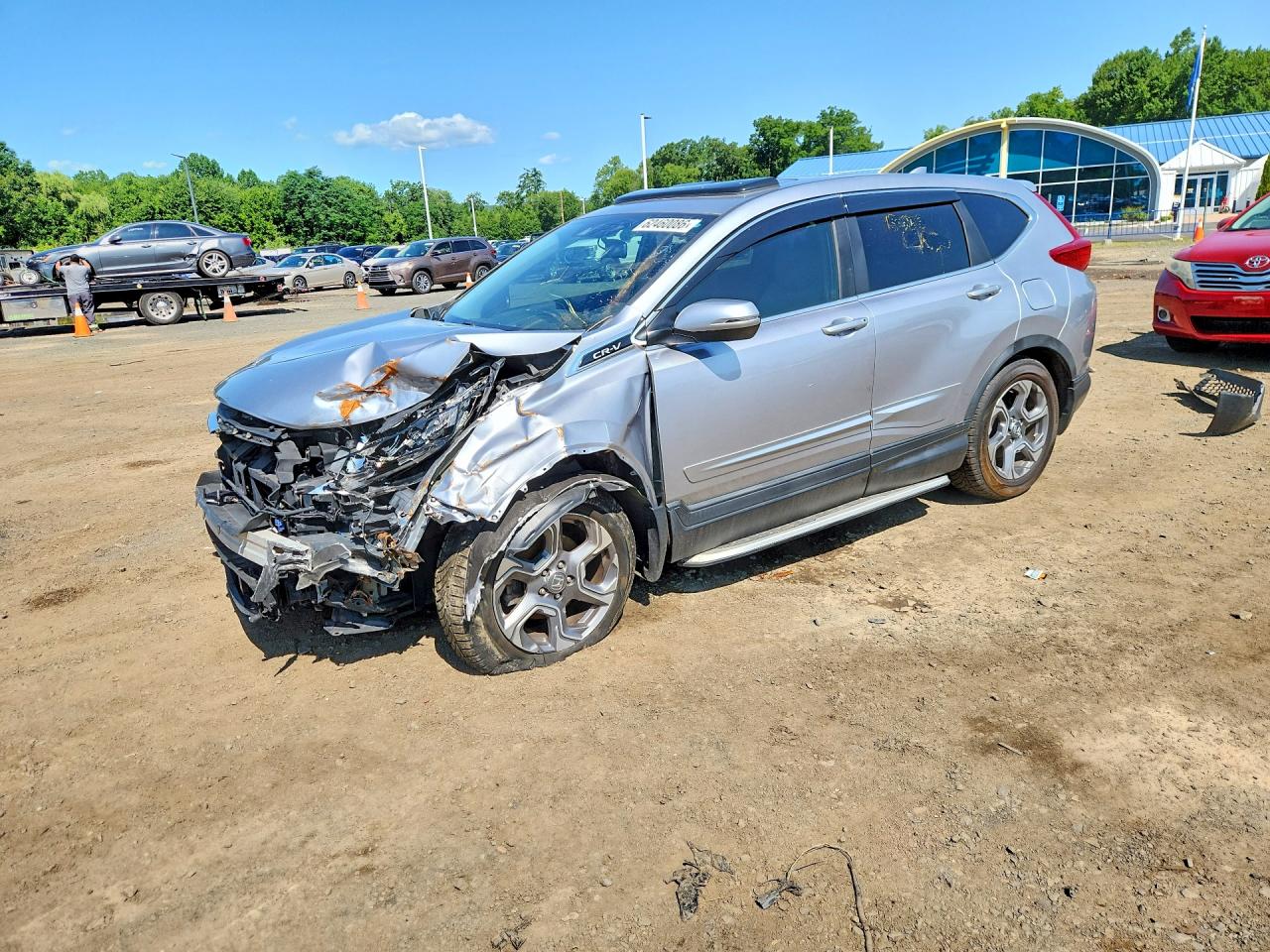 2018 Honda CR-V EX-L, VIN 7FARW1H8XJE018518 — Front end
