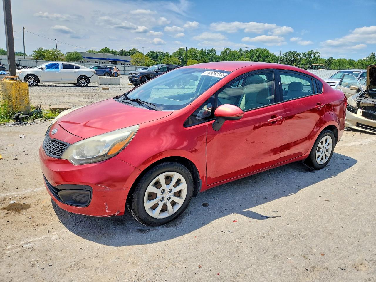 2013 Kia Rio LX, VIN KNADM4A34D6132961 — Front end