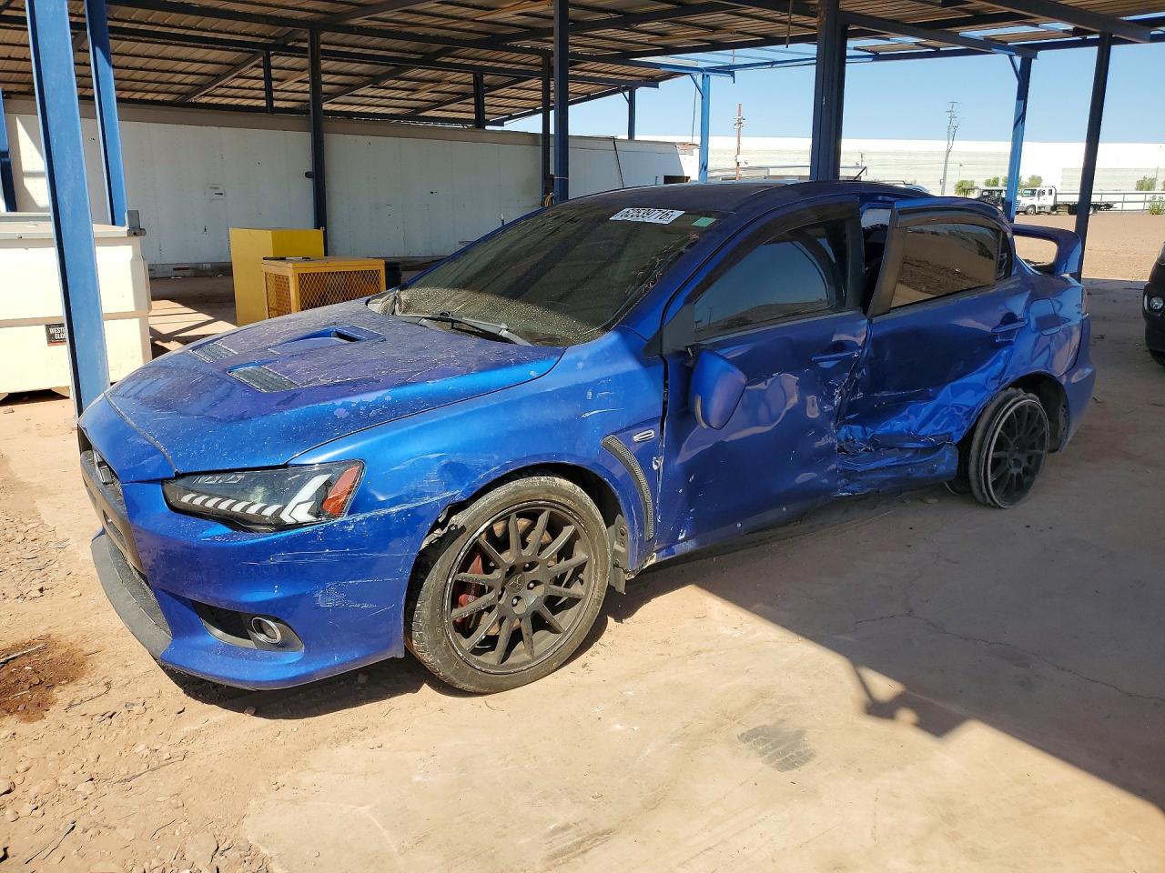 2015 Mitsubishi Lancer Evolution GSR, VIN JA32W8FV6FU026515 — Side