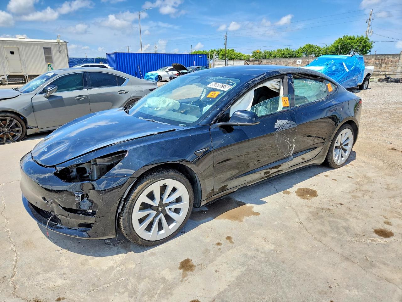 2022 Tesla Model 3, VIN 5YJ3E1EA0NF371447 — Front end