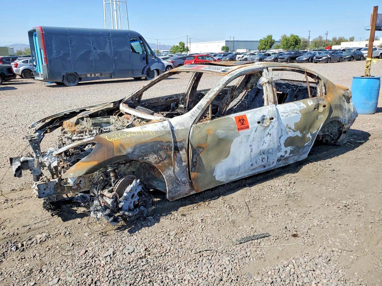 2009 Infiniti G37 Journey, VIN JNKCV61E39M307260 — Engine fire