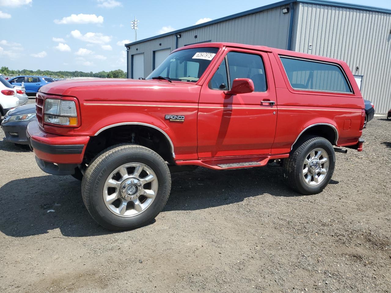 1993 Ford Bronco Eddie Bauer, VIN 1FMEU15N8PLB14692 — Engine fire