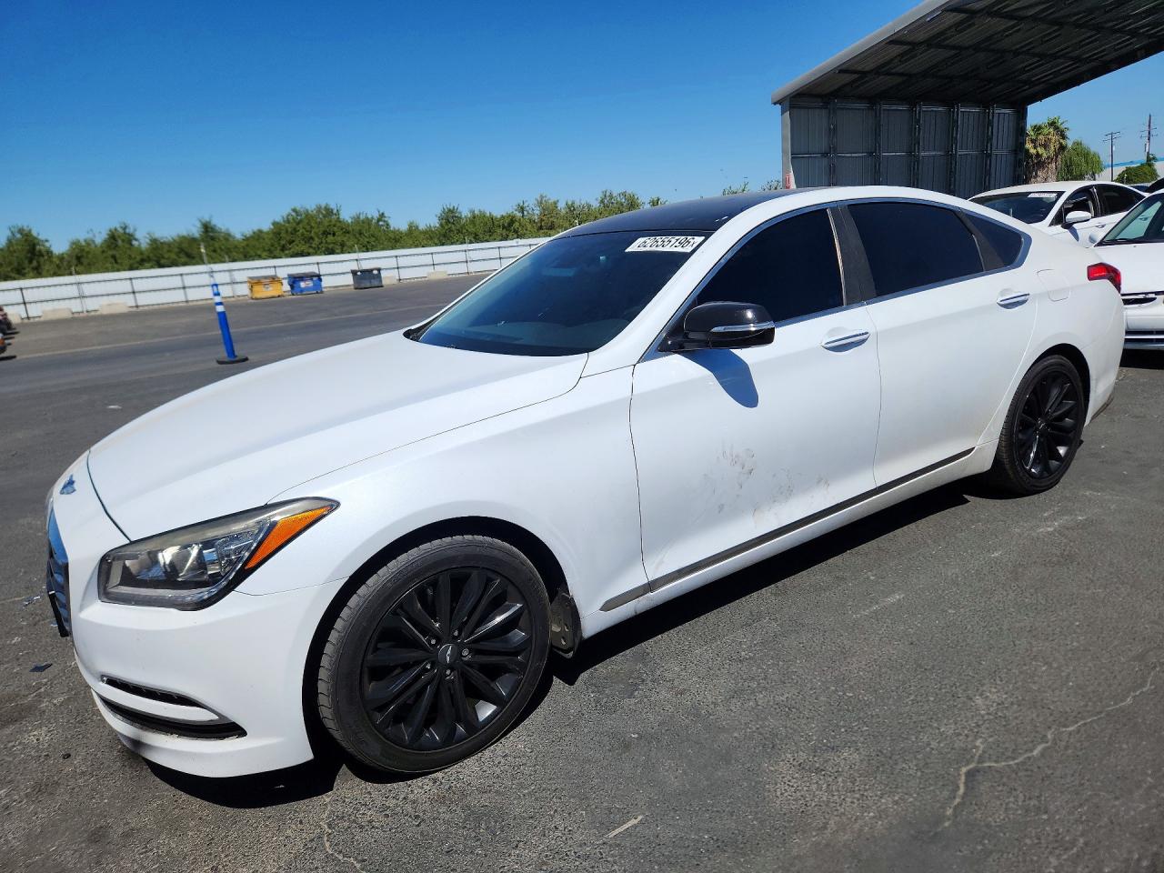 2017 Genesis G80 3.8L, VIN KMHGN4JEXHU191217 — Front end