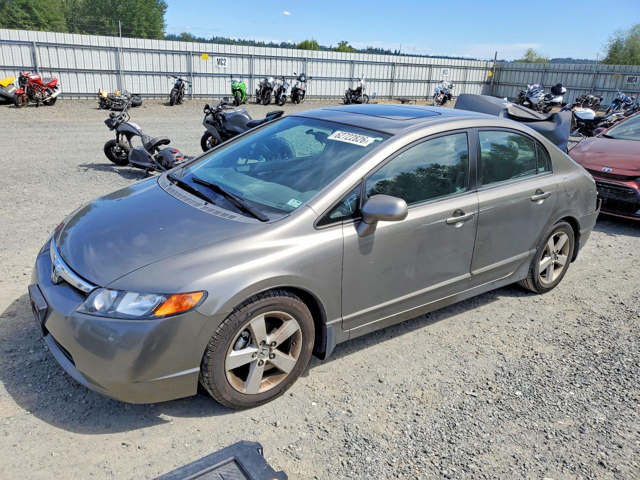 2008 Honda Civic EX, VIN 2HGFA16808H508021 — Rear end