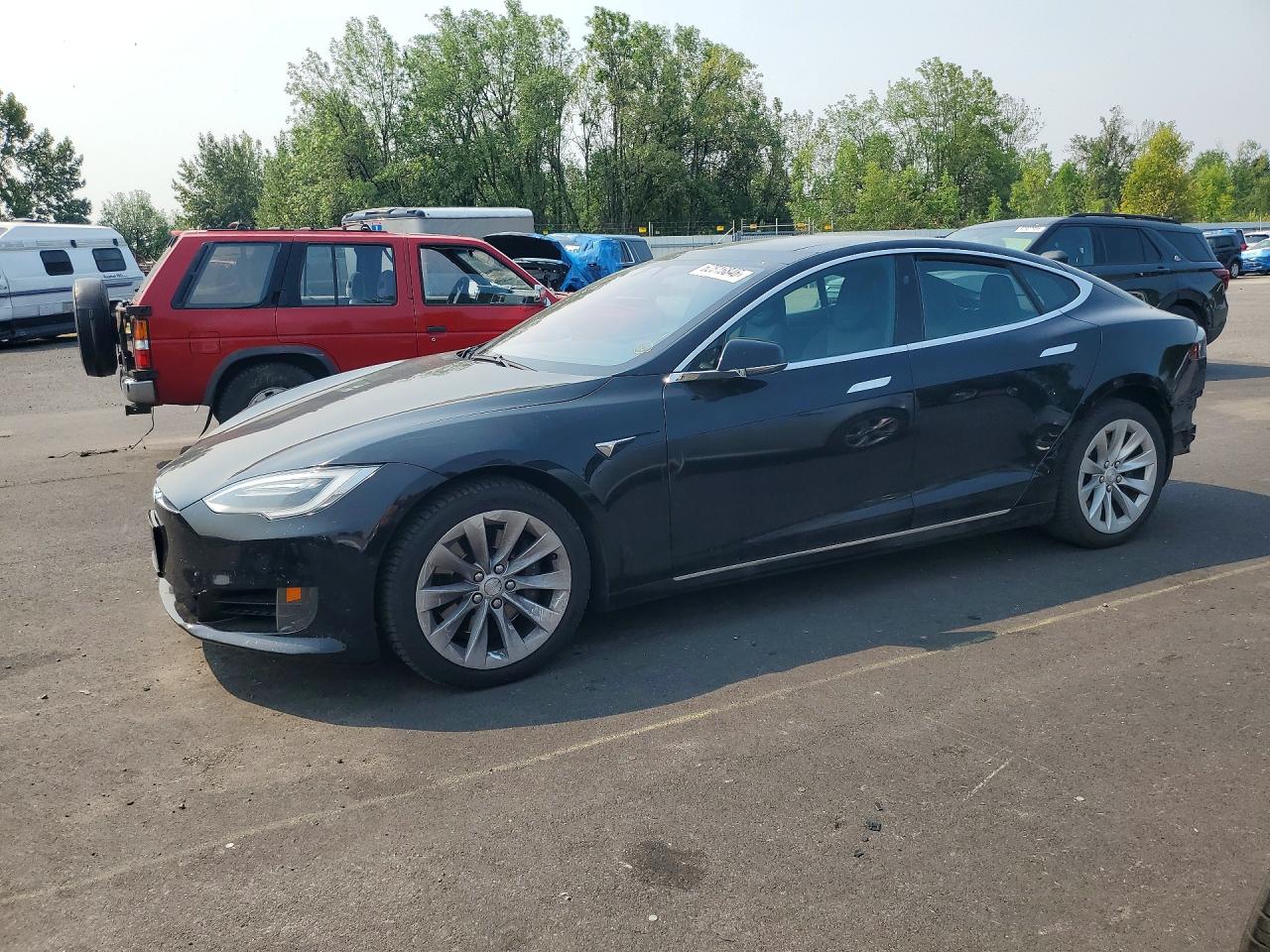 2017 Tesla Model S 60, VIN 5YJSA1E15HF209700 — Rear end