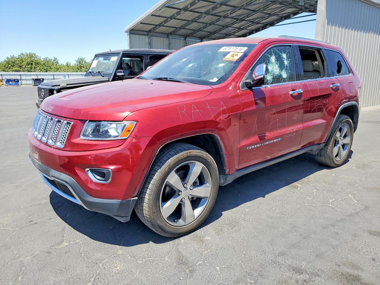 2014 Jeep Grand Cherokee Limited, VIN 1C4RJEBG1EC290430 — Vandalism