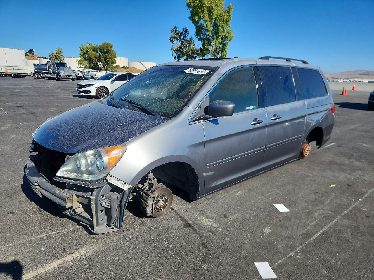 2009 Honda Odyssey EX-L, VIN 5FNRL38659B409974 — Interior fire