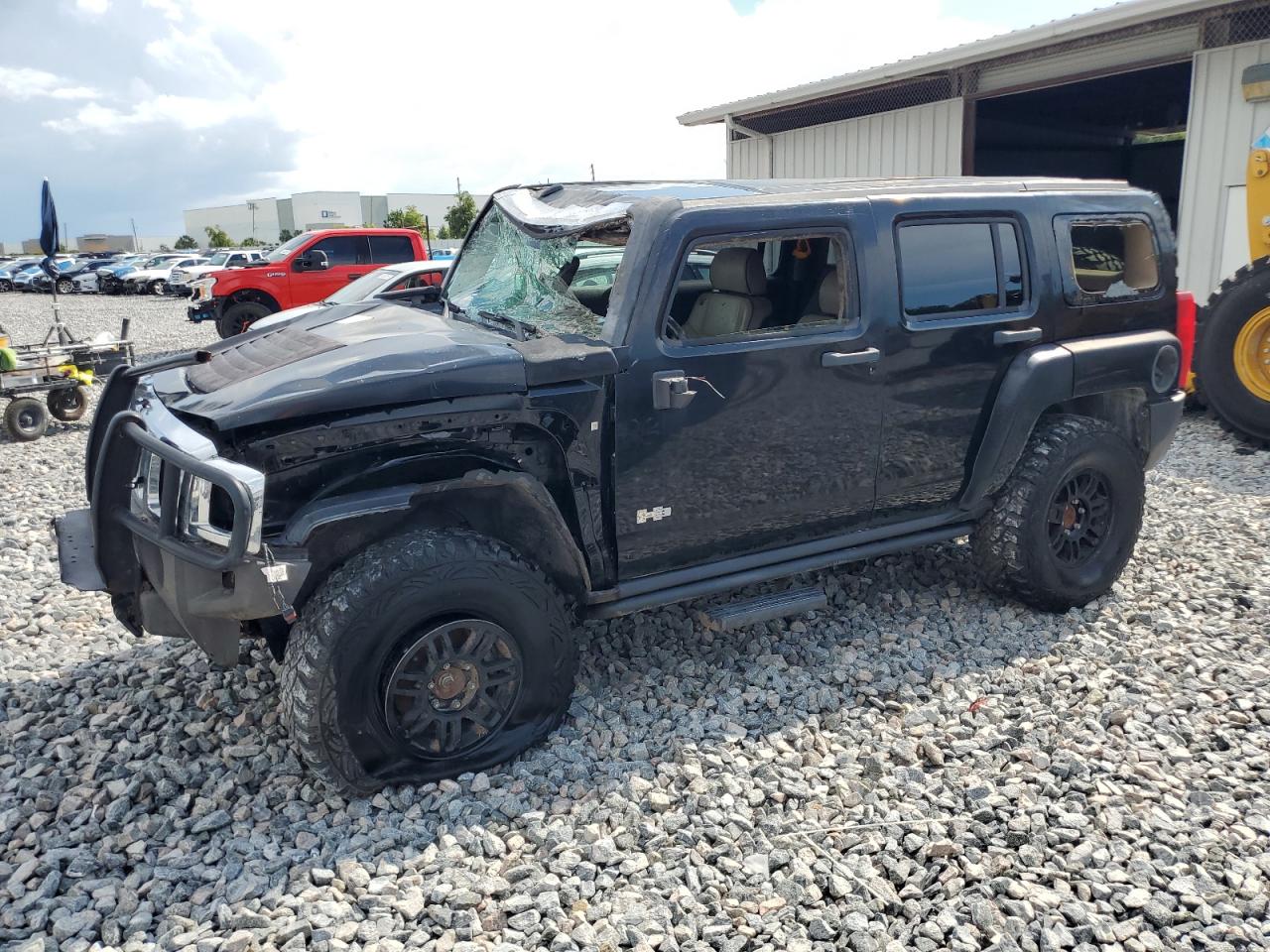 2007 Hummer H3 SUV, VIN 5GTDN13E478136362 — Опрокидывание