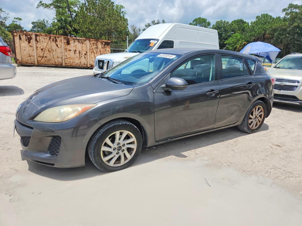 2013 Mazda 3 i Touring, VIN JM1BL1L85D1707926 — Rear end