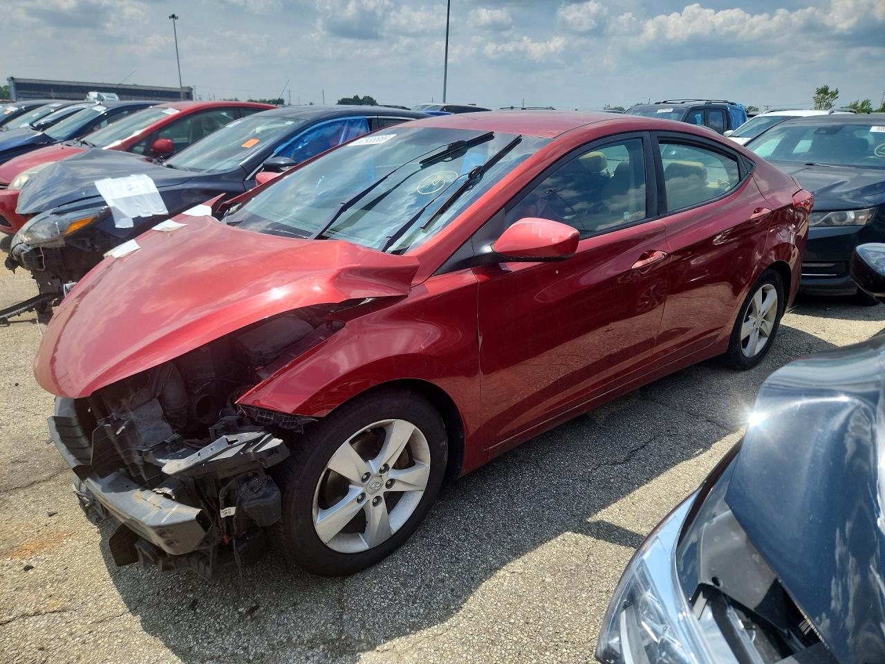2012 Hyundai Elantra GLS, VIN KMHDH4AE3CU251082 — Hail