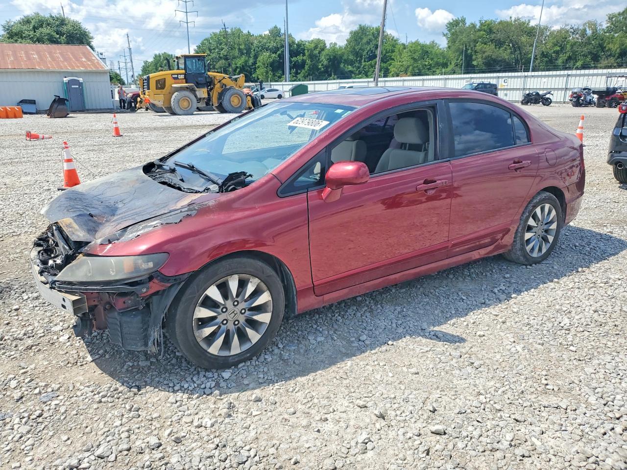 2009 Honda Civic EX, VIN 19XFA16879E008157 — Engine fire