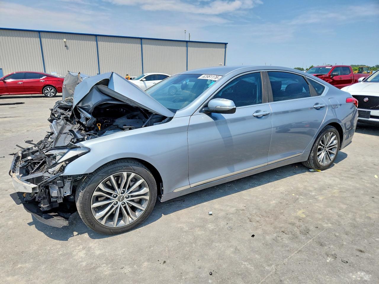 2017 Genesis G80 3.8L, VIN KMHGN4JE4HU167592 — Front end