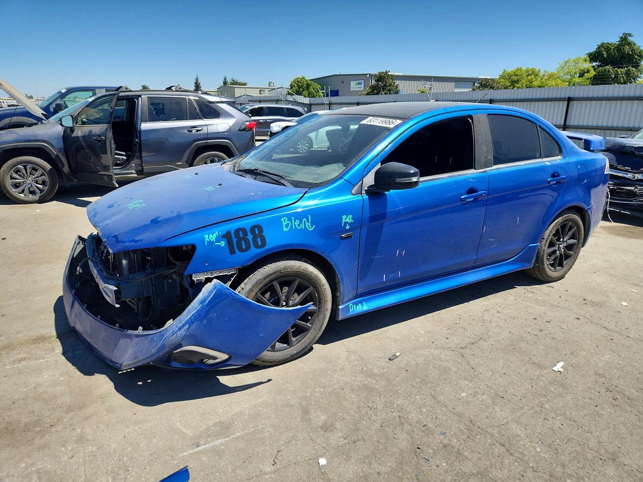 2017 Mitsubishi Lancer ES, VIN JA32U2FU8HU014332 — Front end