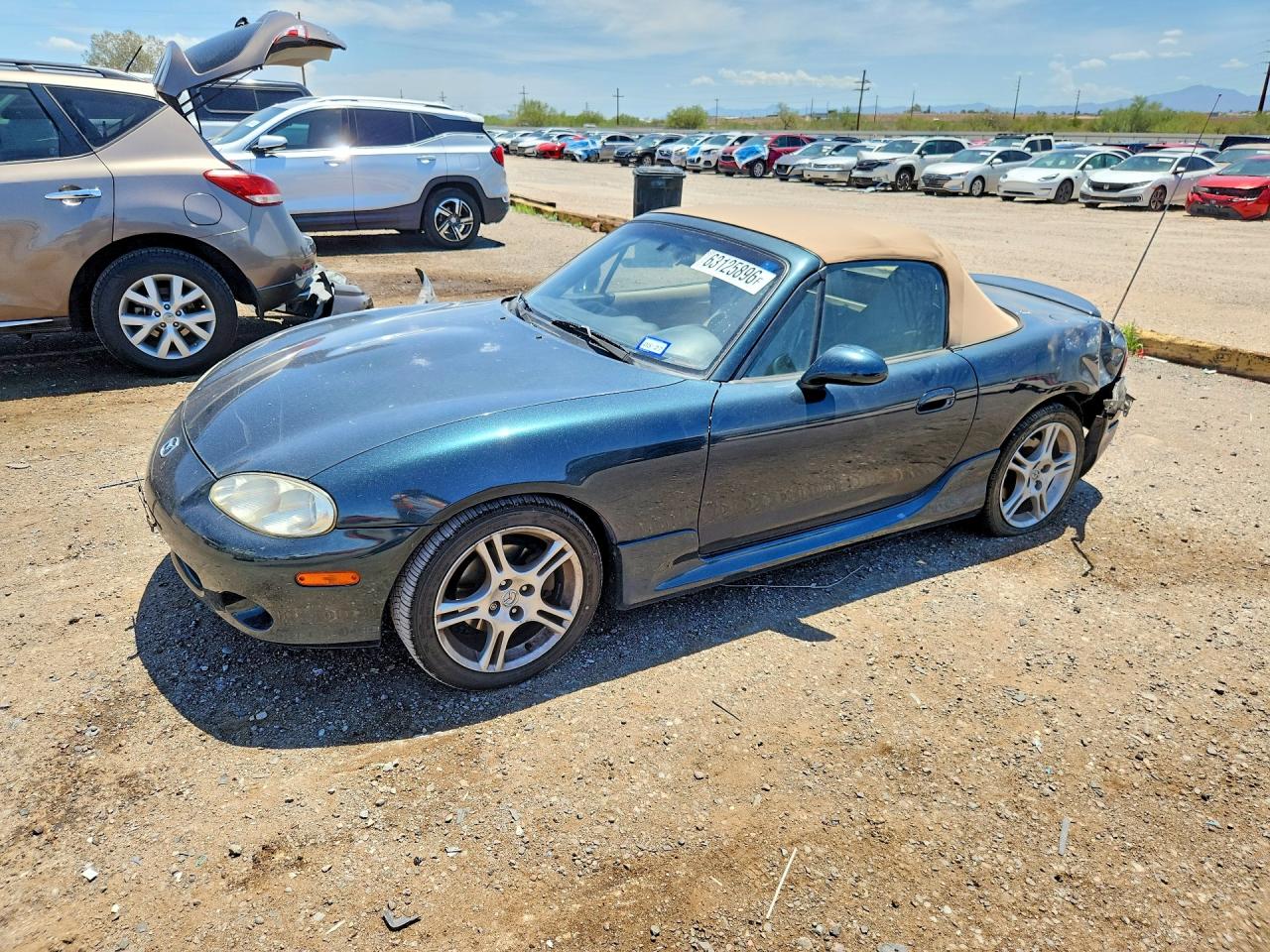 2005 Mazda MX-5 Miata LS, VIN JM1NB353X50412972 — Rear end