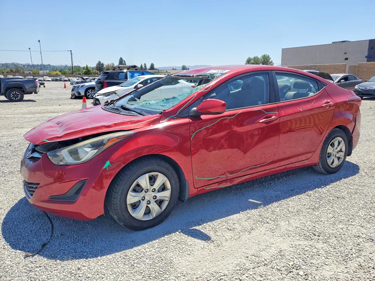 2016 Hyundai Elantra SE, VIN KMHDH4AE5GU572627 — Front end