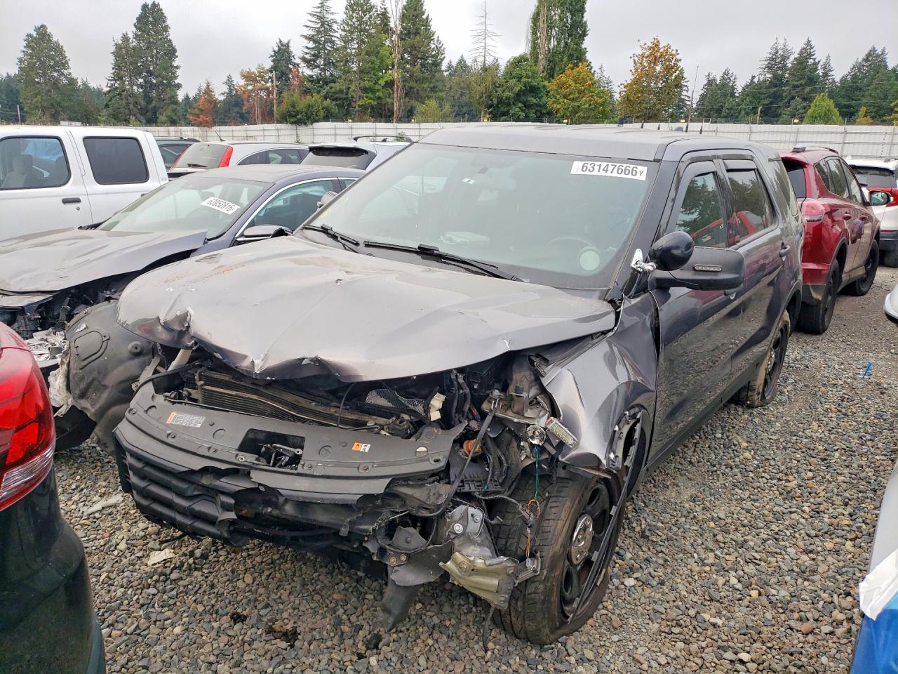 2018 Ford Police Interceptor Utility, VIN 1FM5K8AR3JGA90437 — Перед