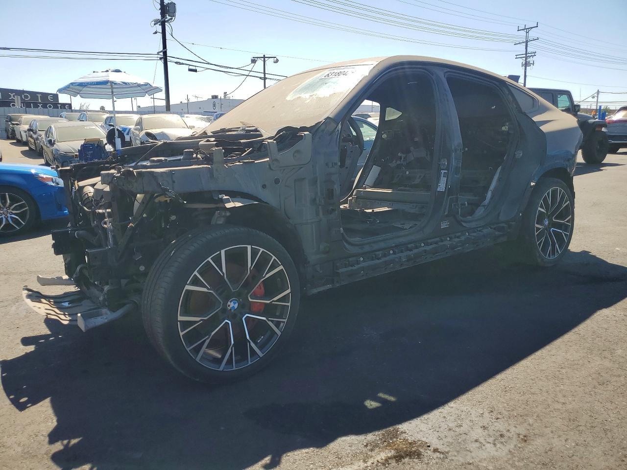 2021 BMW X6 sDrive40i, VIN 5UXCY4C08M9F11791 — Stripped