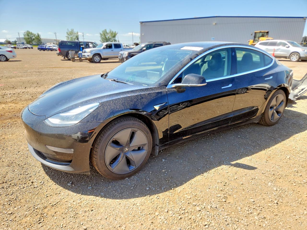2020 Tesla Model 3 Long Range, VIN 5YJ3E1EB5LF738882 — Side