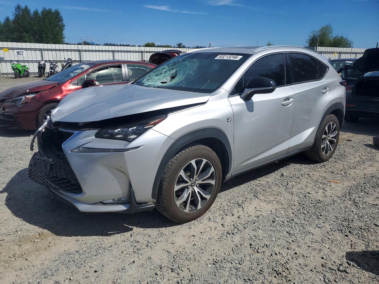 2015 Lexus NX F Sport, VIN JTJBARBZXF2032387 — Перед