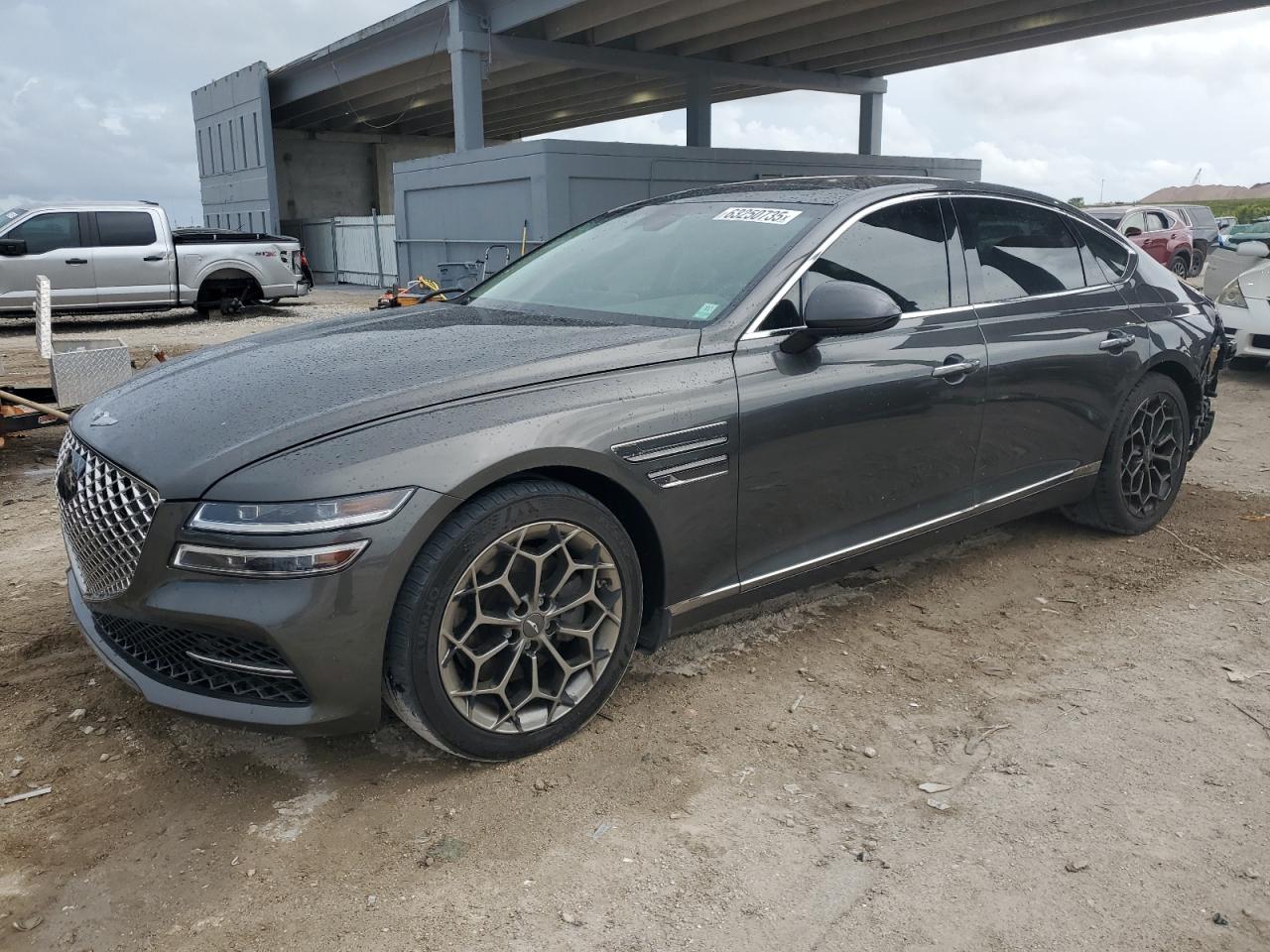 2023 Genesis G80 2.5T, VIN KMTGB4SC4PU182314 — Rear end