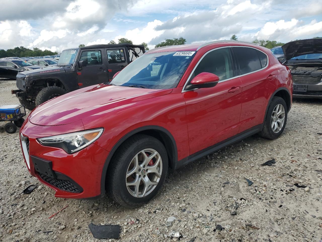 2019 Alfa Romeo Stelvio, VIN ZASPAKAN5K7C39403 — Engine fire