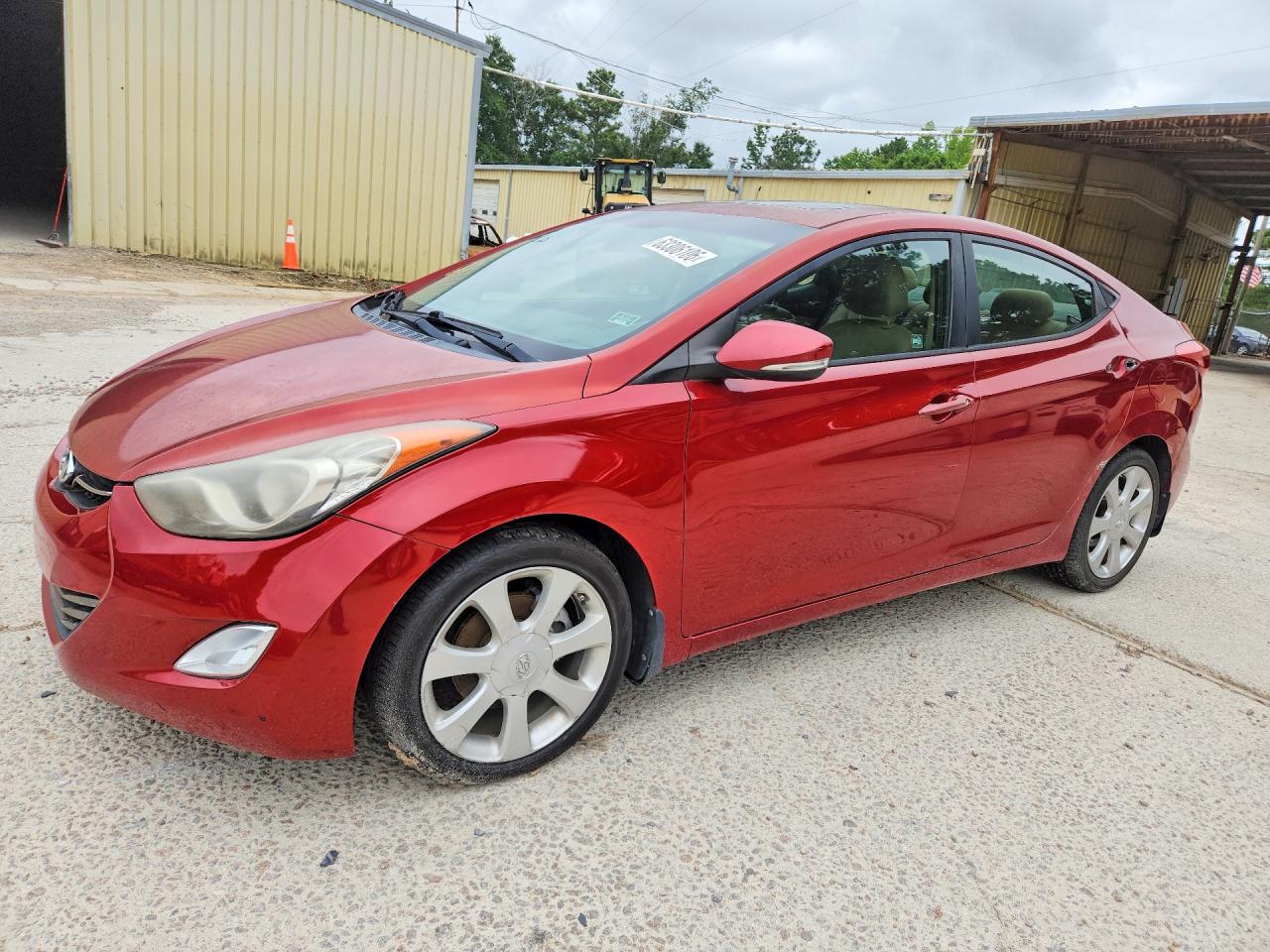 2012 Hyundai Elantra Limited, VIN KMHDH4AE7CU342601 — Rear end