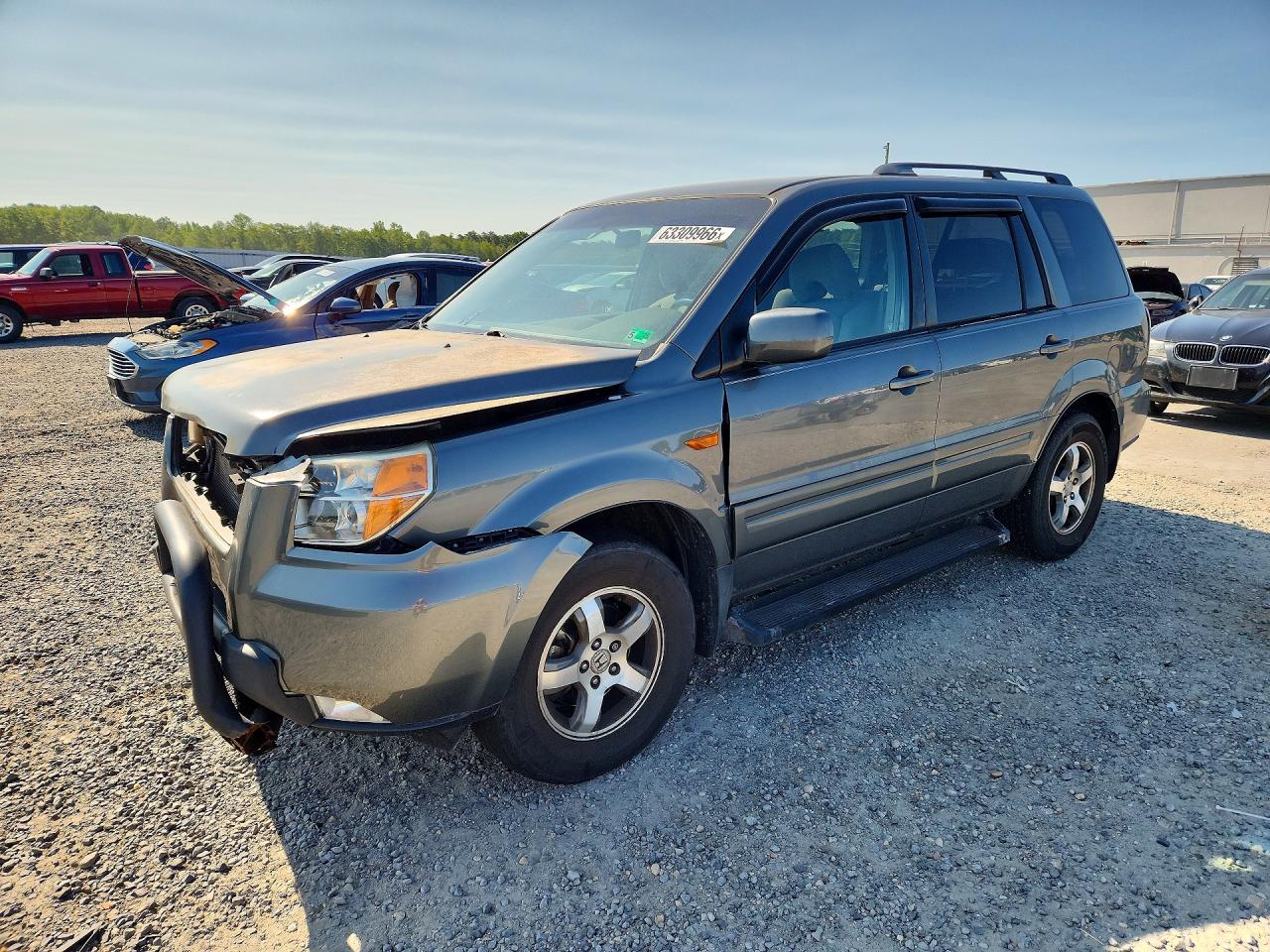 2008 Honda Pilot EX, VIN 5FNYF18498B019433 — Front end