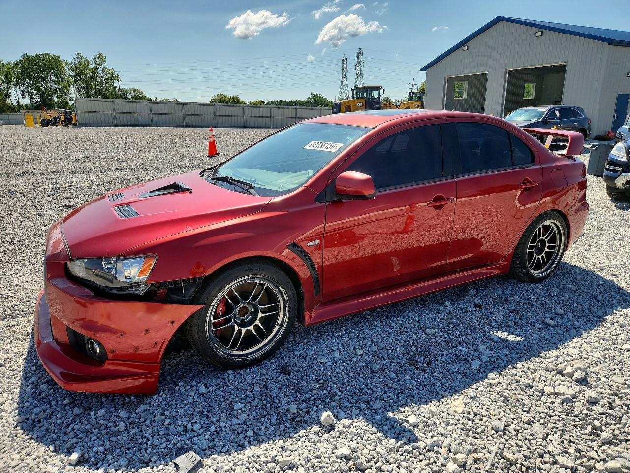 2011 Mitsubishi Lancer Evolution GSR, VIN JA32W8FV9BU046901 — Front end