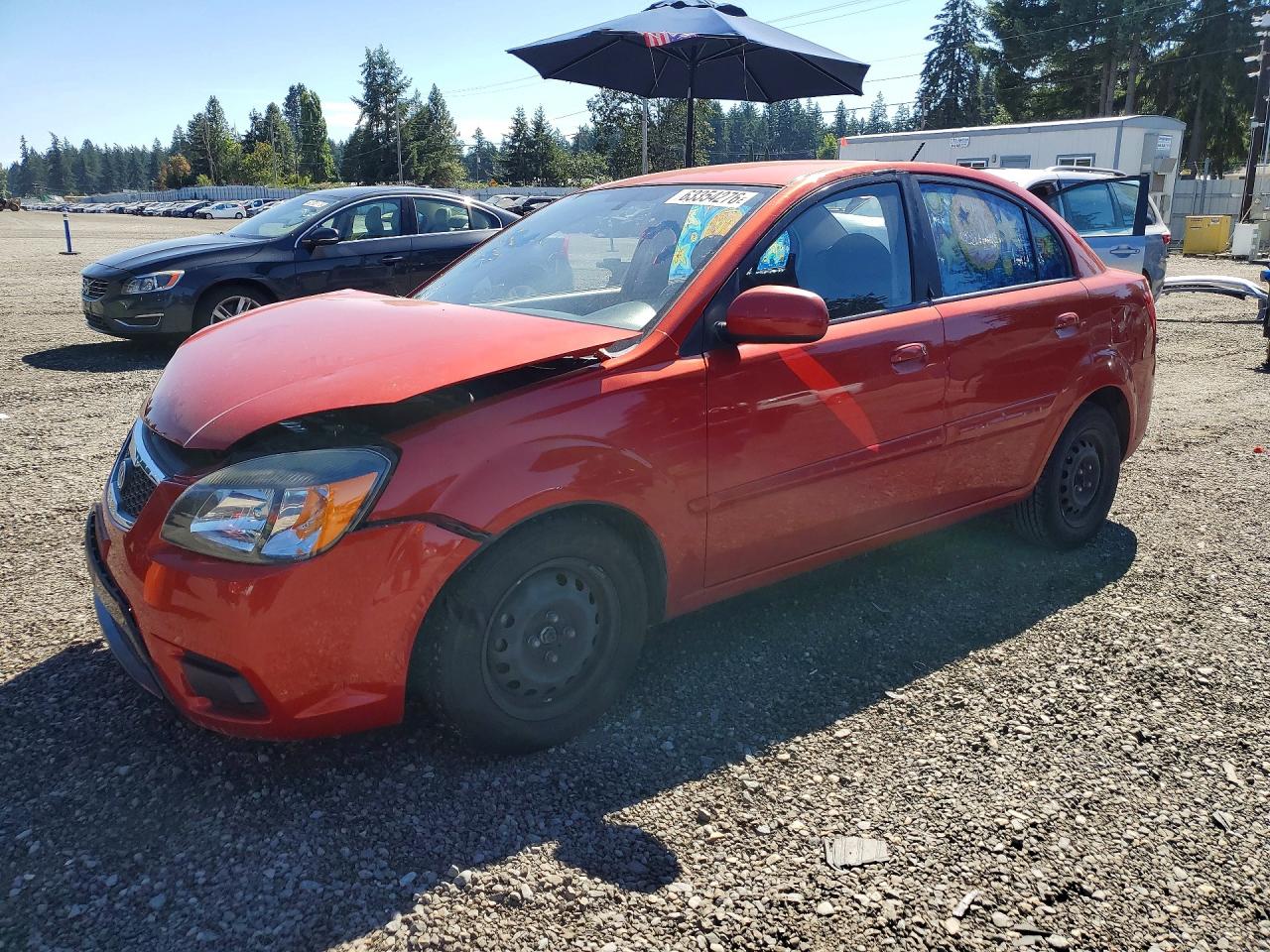 2011 Kia Rio LX, VIN KNADH4A3XB6848894 — Перед