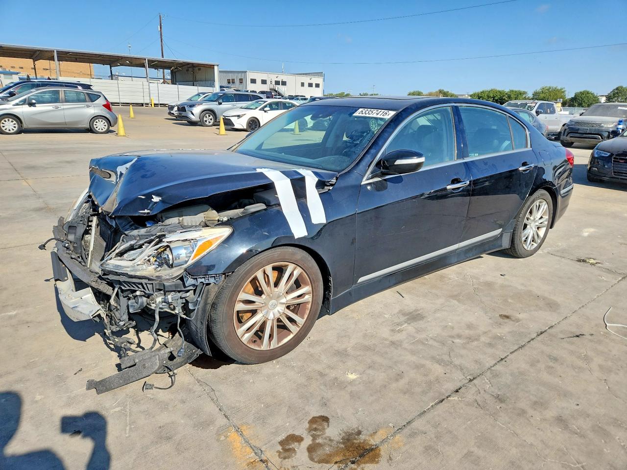 2012 Hyundai Genesis 4.6L, VIN KMHGC4DF0CU174784 — Перед