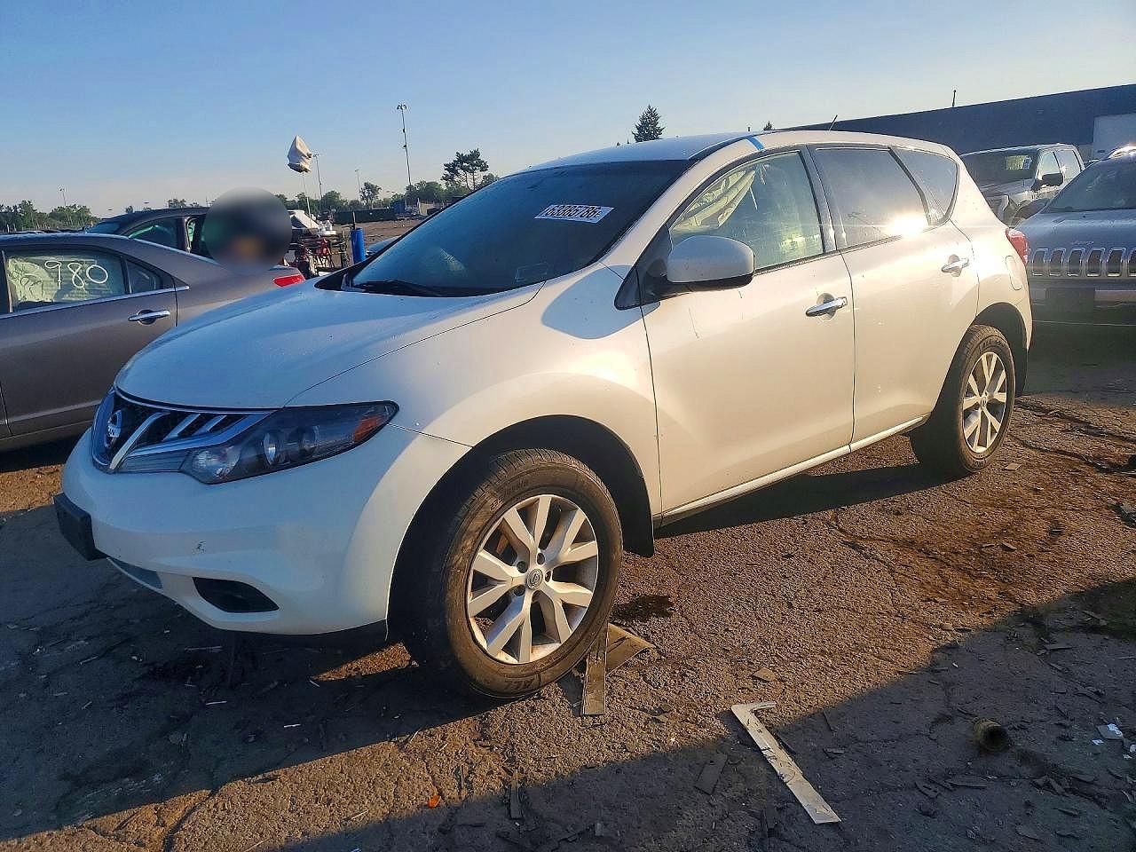 2012 Nissan Murano SL, VIN JN8AZ1MWXCW230357 — Rear end