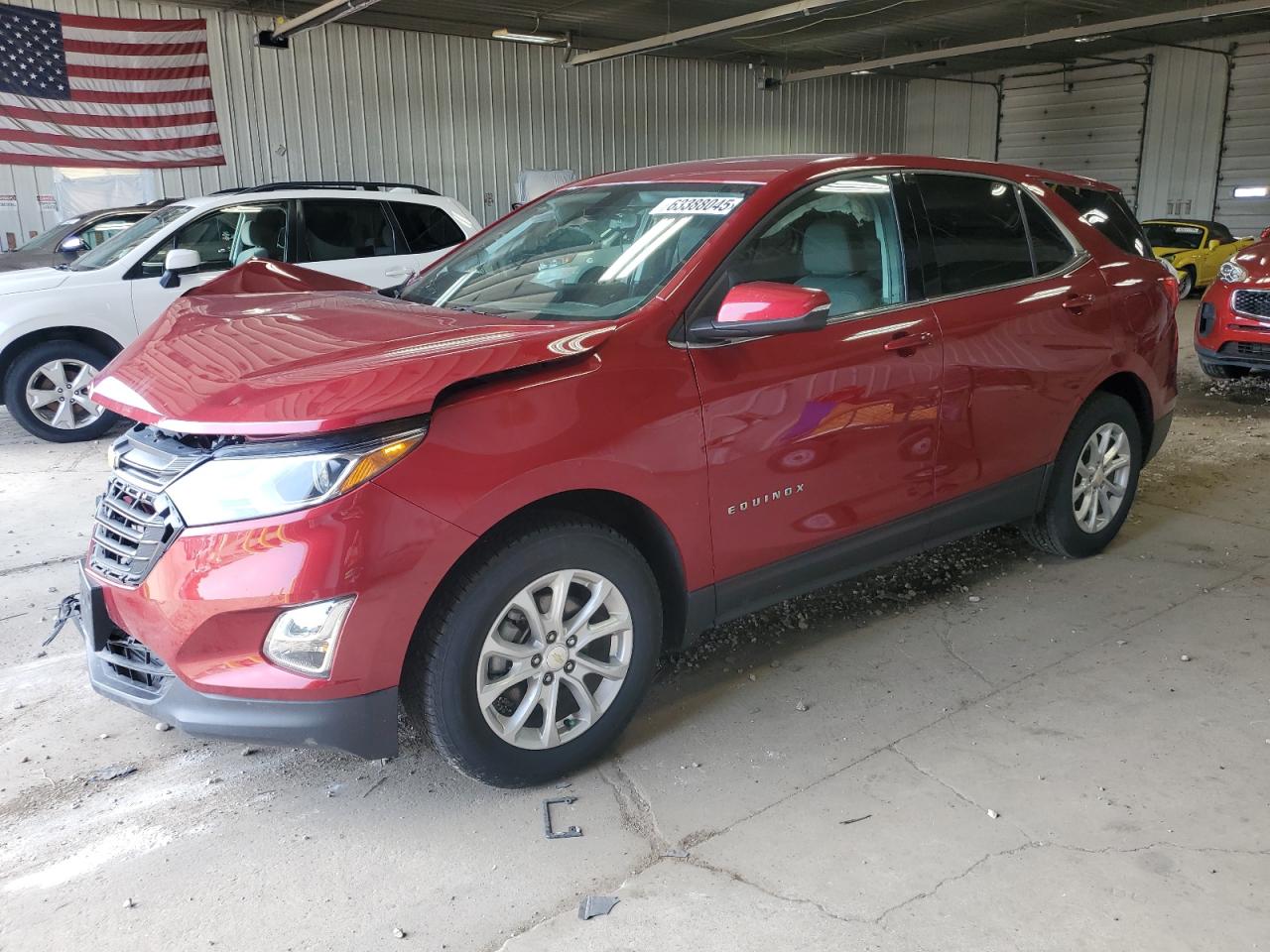 2019 Chevrolet Equinox LT, VIN 3GNAXKEV6KS507052 — Frame damage