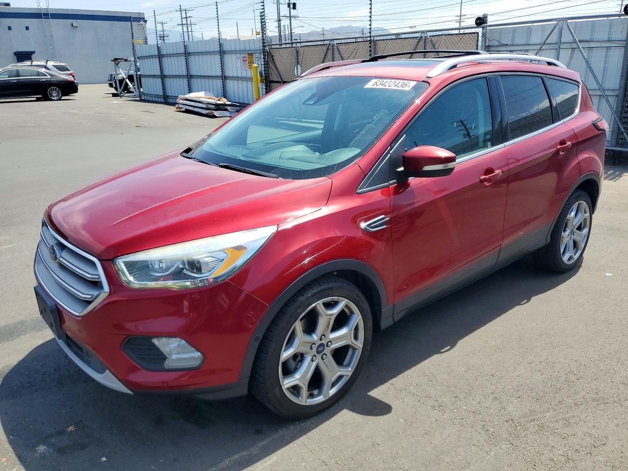 2017 Ford Escape Titanium, VIN 1FMCU0J96HUB89865 — Rear end