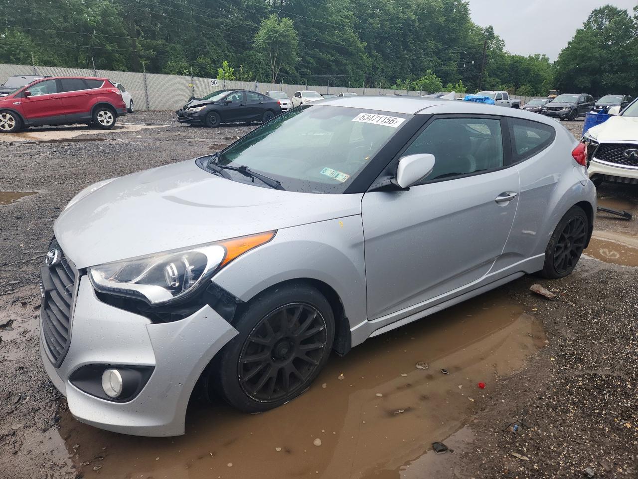 2016 Hyundai Veloster Turbo, VIN KMHTC6AE7GU271802 — Front end
