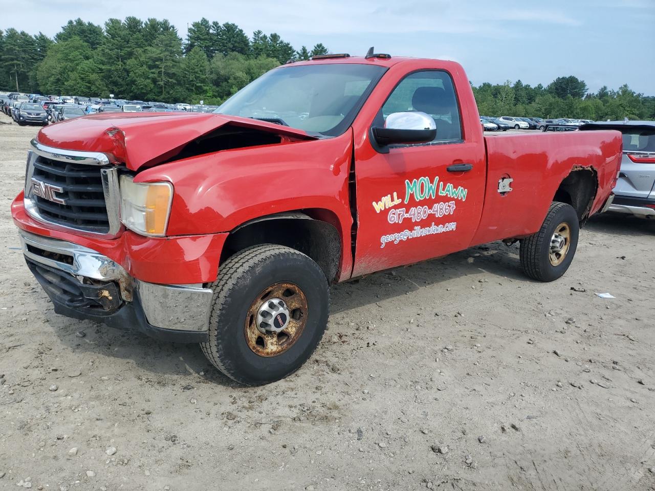 2010 GMC Sierra 3500, VIN 1GT3K2BG0AF132140 — Front end