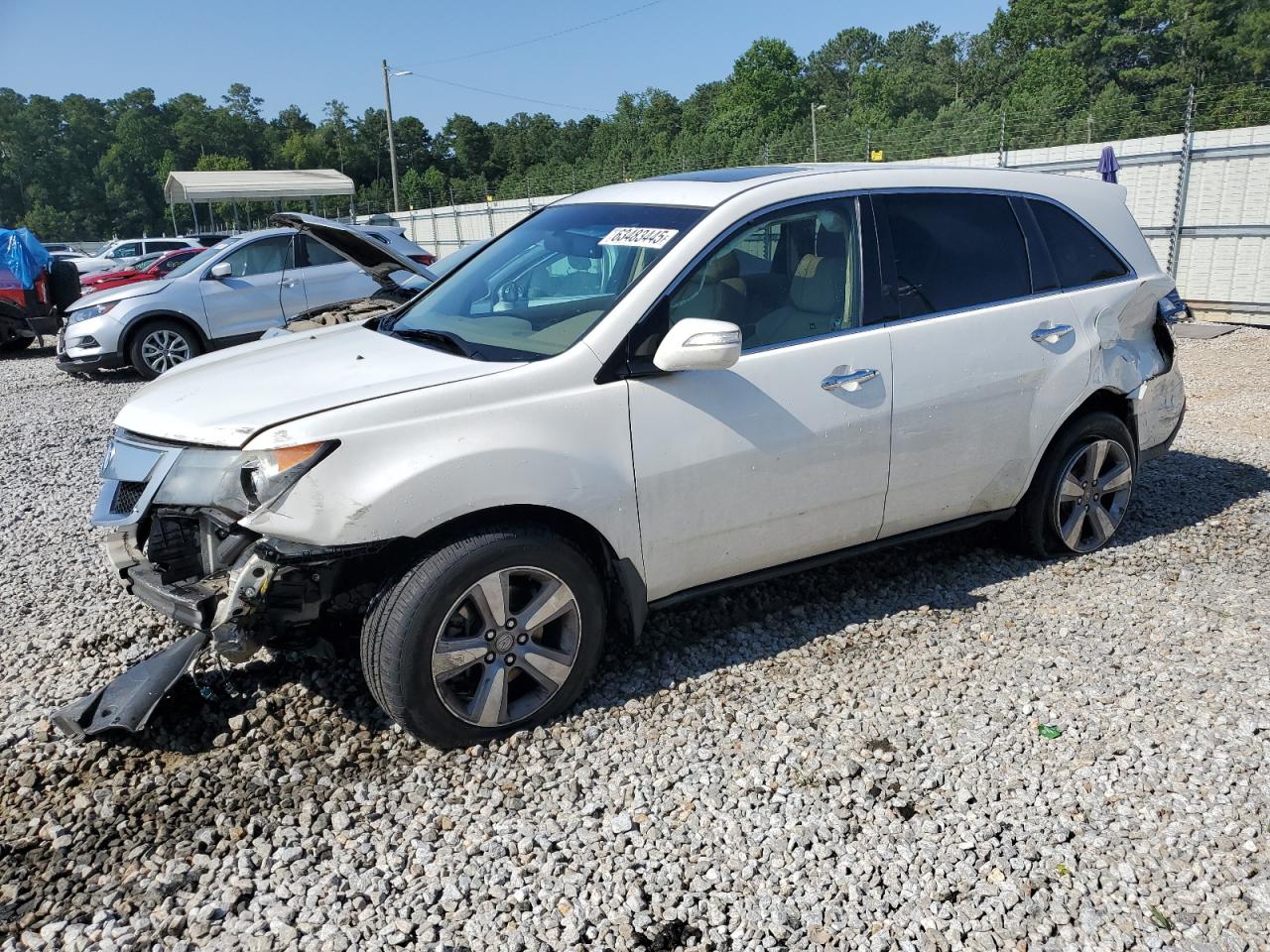 2012 Acura MDX, VIN 2HNYD2H24CH507647 — Front end
