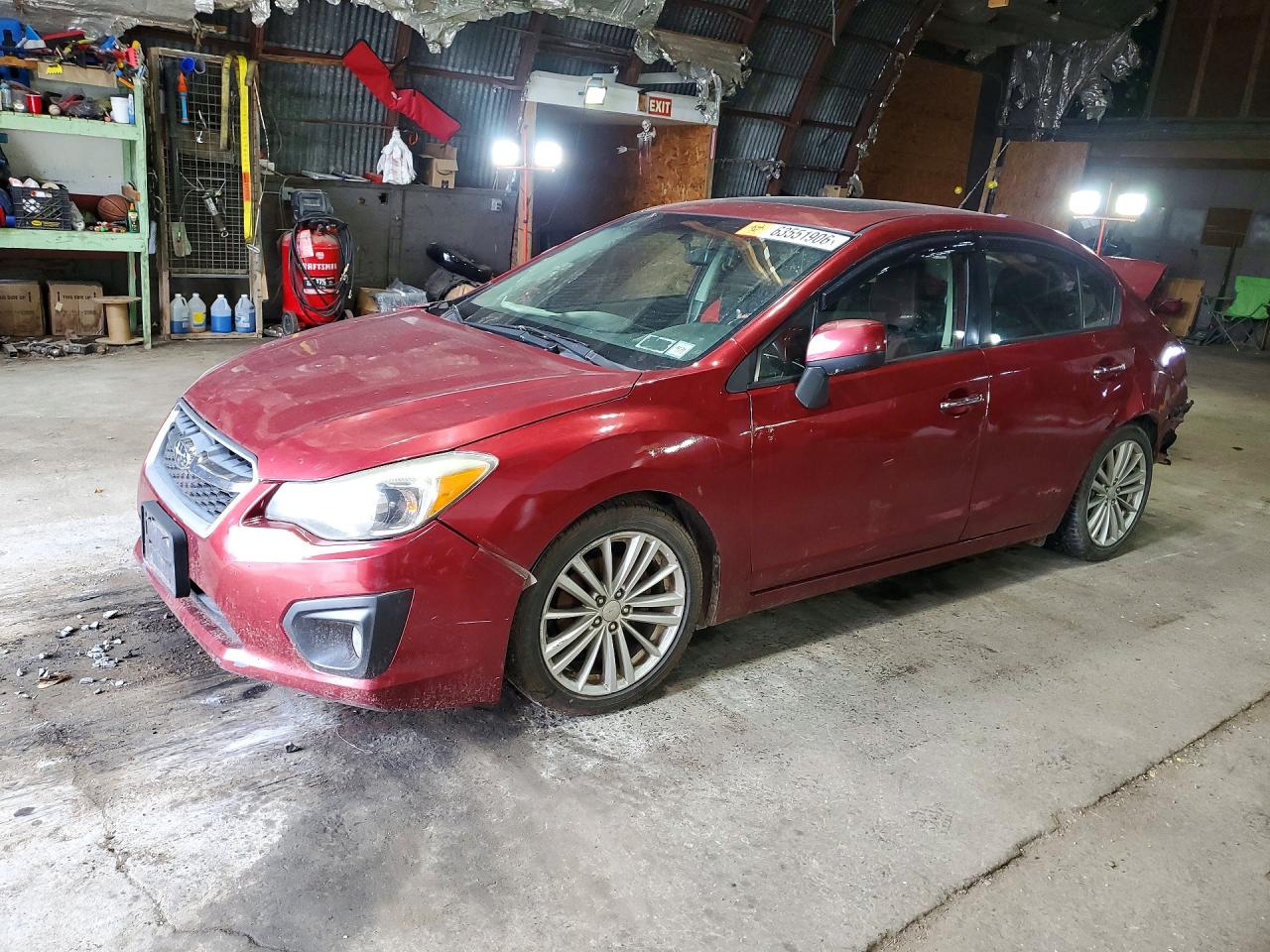 2013 Subaru Impreza Limited, VIN JF1GJAH69DH018083 — Rear end