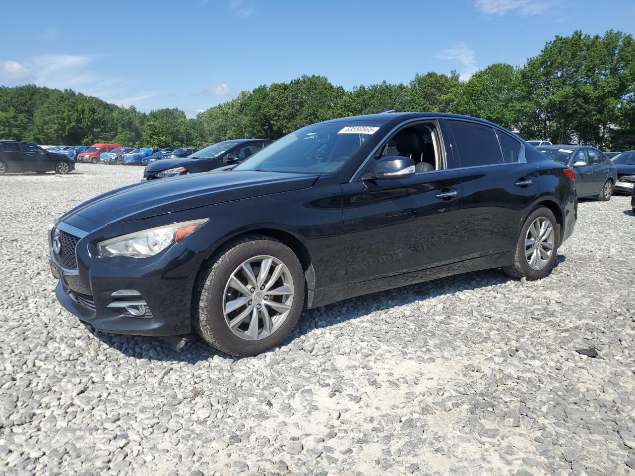 2014 Infiniti Q50 Premium, VIN JN1BV7AR2EM689350 — Front end