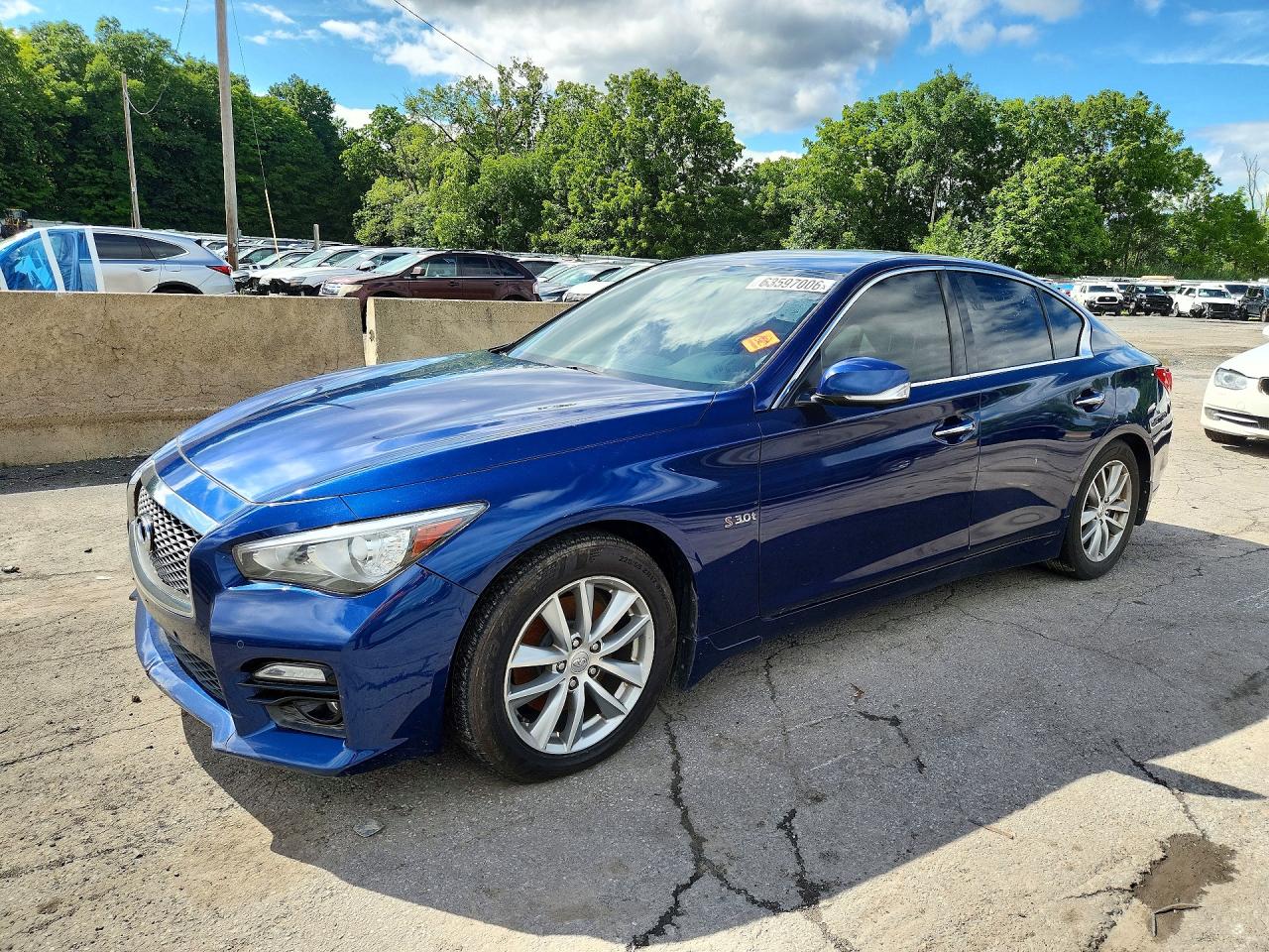 2016 Infiniti Q50 Red Sport 400, VIN JN1FV7ARXGM450083 — Minor dents and scratches