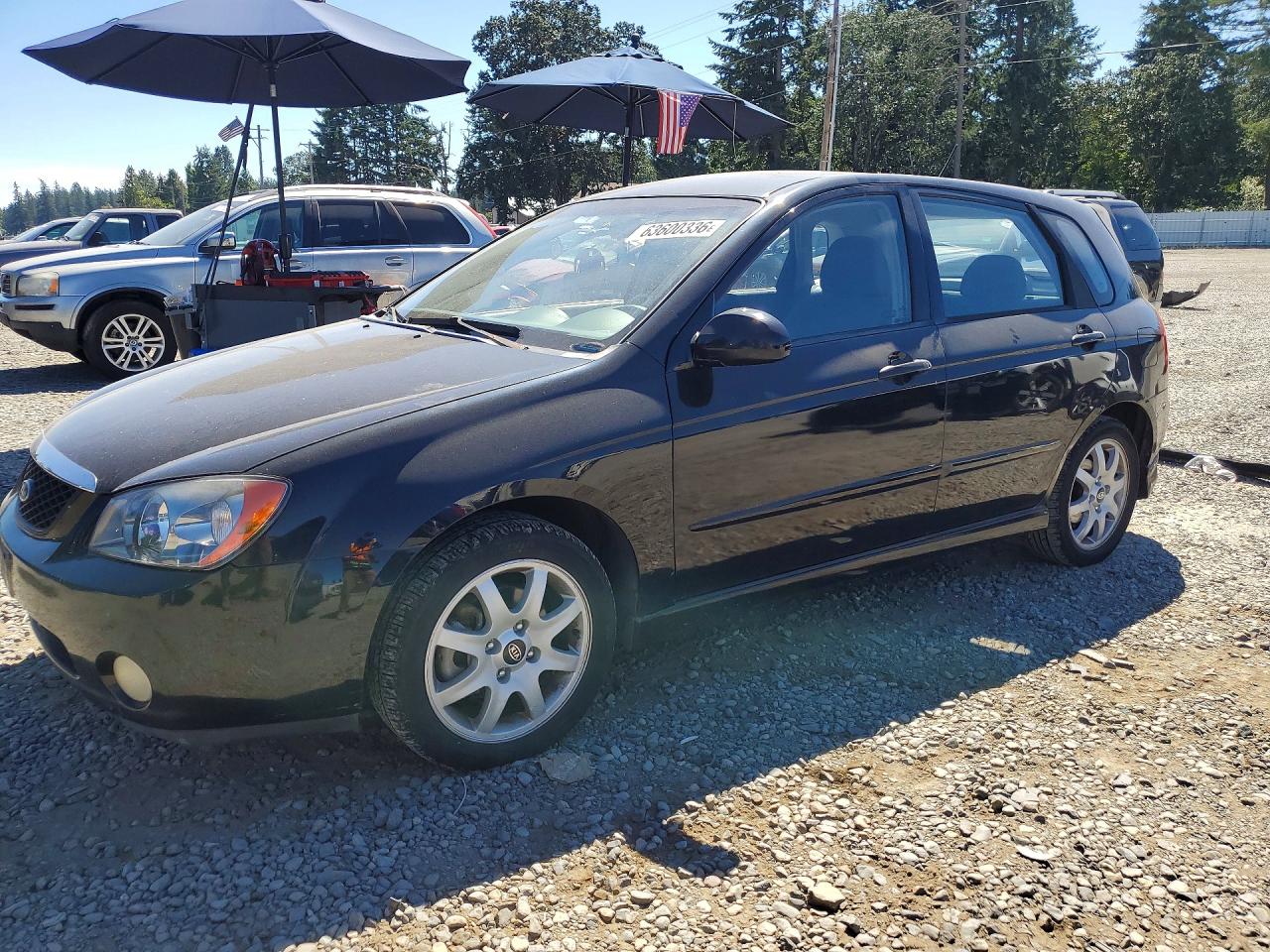 2005 Kia Spectra, VIN KNAFE161055072163 — Side