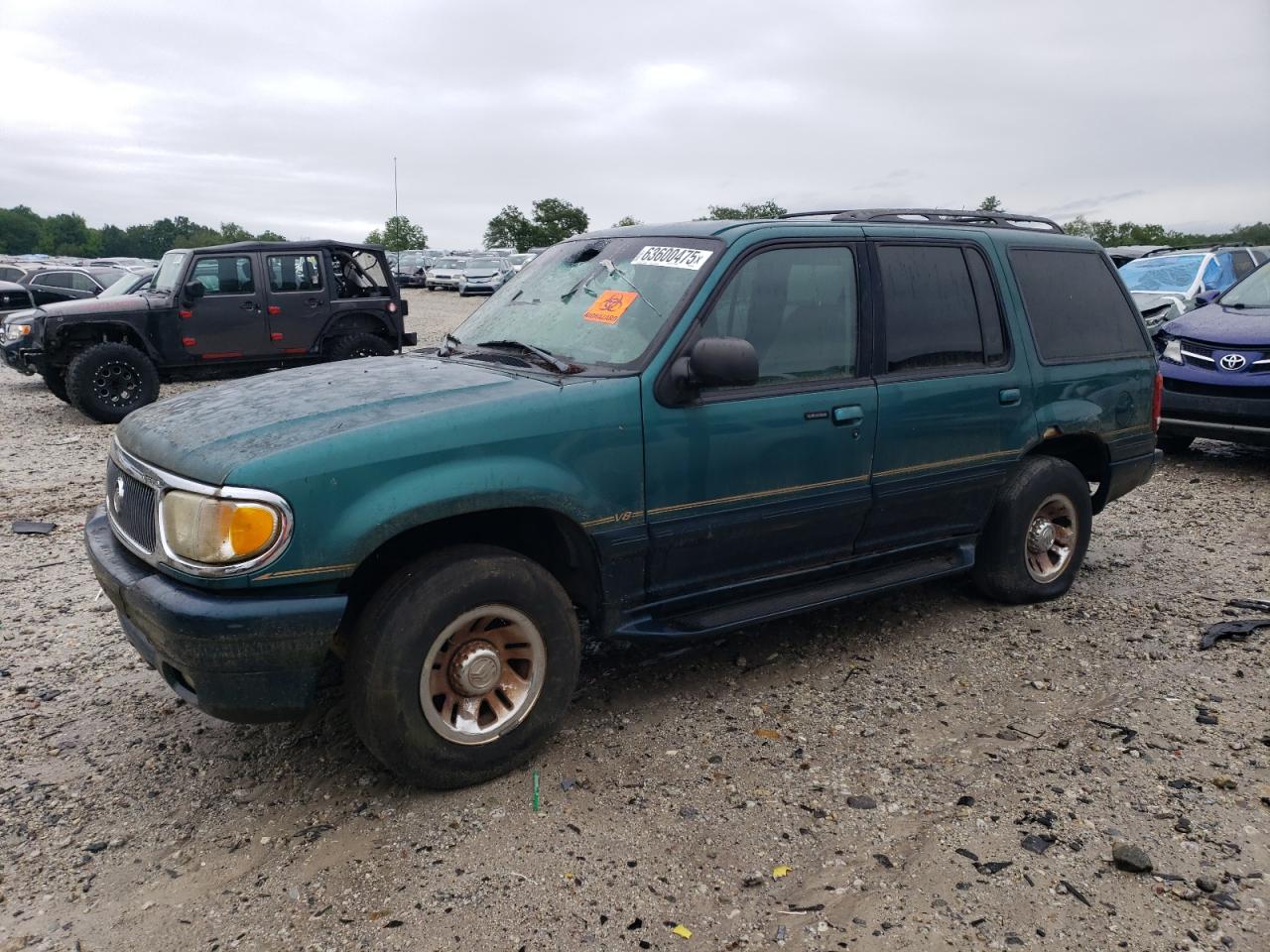 1998 Mercury Mountaineer, VIN 4M2ZU55P2WUJ47334 — Roof