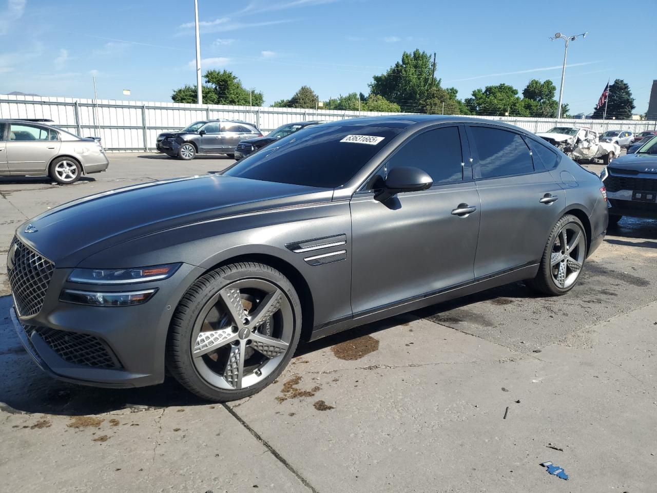 2023 Genesis G80 Sport, VIN KMTGB4SD5PU185795 — Rear end