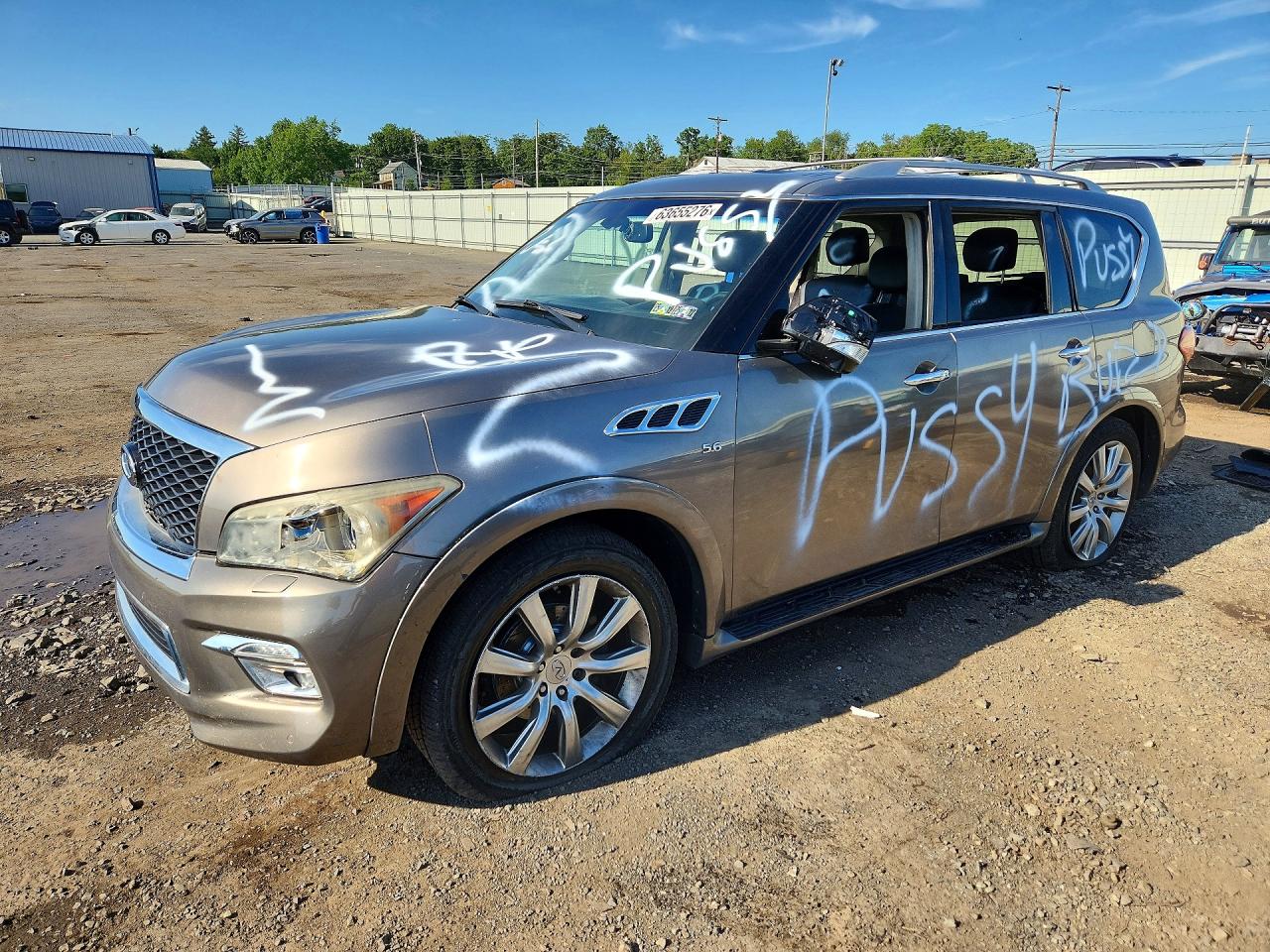 2014 Infiniti QX80, VIN JN8AZ2NC8E9350766 — Vandalism