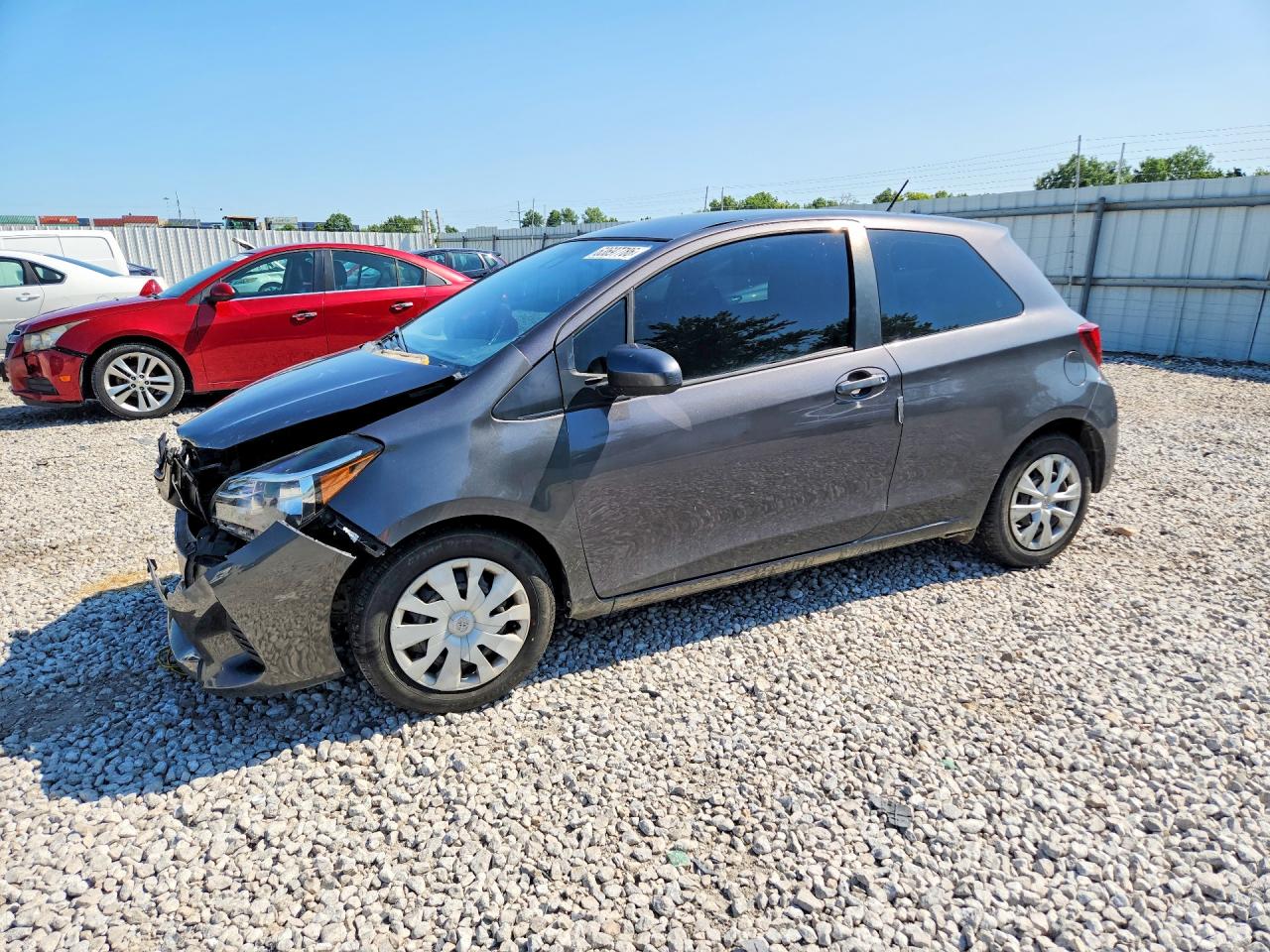 2017 Toyota Yaris LE, VIN VNKJTUD38HA082757 — Front end