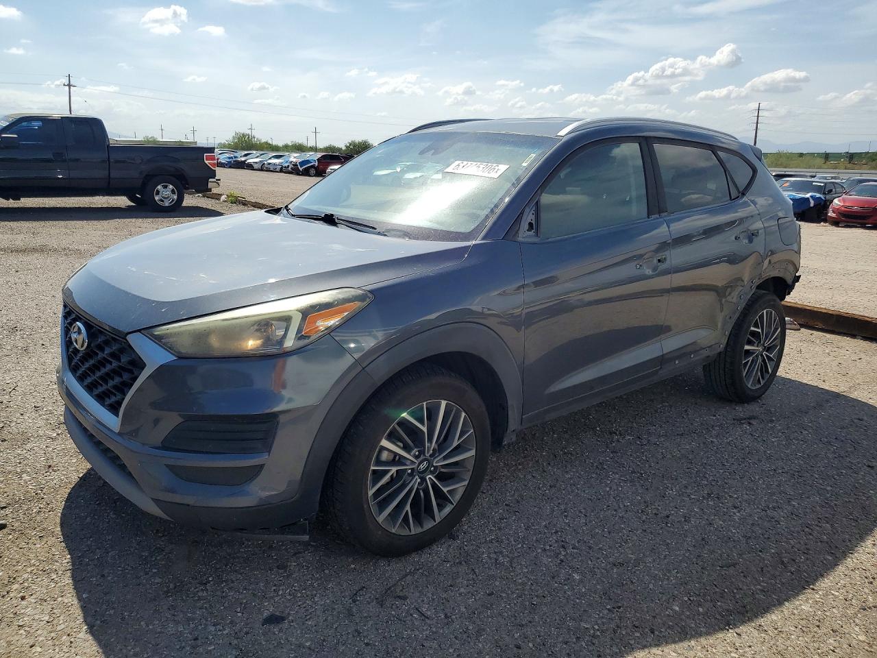 2019 Hyundai Tucson SEL, VIN KM8J33ALXKU050692 — Rear end