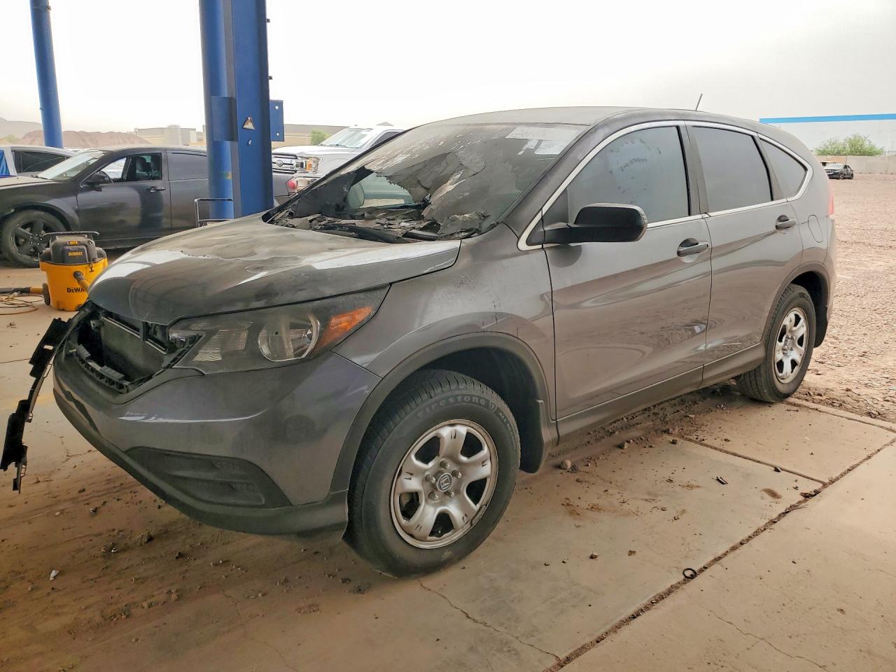 2013 Honda CR-V LX, VIN 2HKRM3H37DH521592 — Engine fire