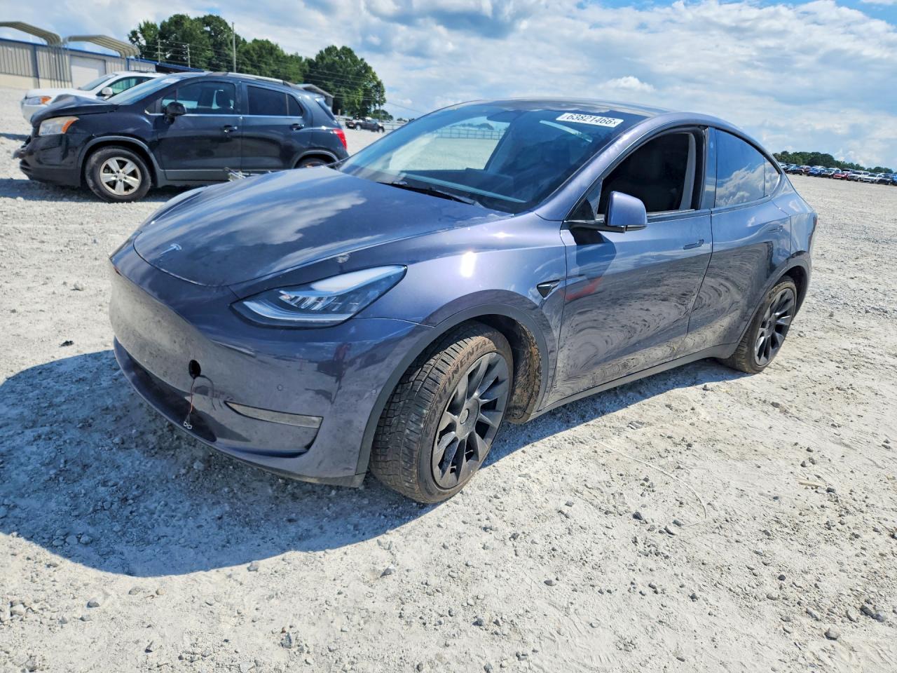 2021 Tesla Model Y Long Range, VIN 5YJYGDEEXMF244529 — Мелкие вмятины и царапины