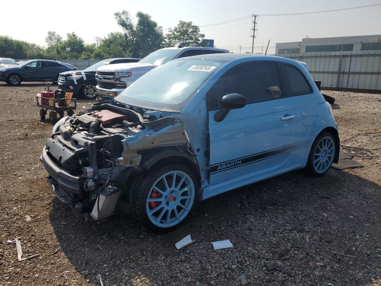 2017 FIAT 500 Abarth, VIN 3C3CFFFH6HT524042 — Front end